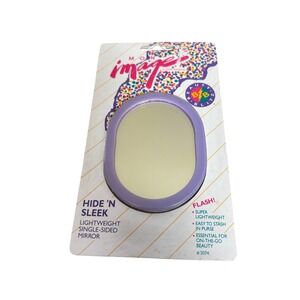 Mon Image Hide 'N Sleek Lightweight‎ Single Sided Purple Mirror Vintage NWT